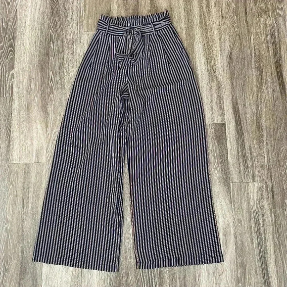 Womens A. Calin Black and Brown Wide Leg Pants - S - Picture 1 of 9